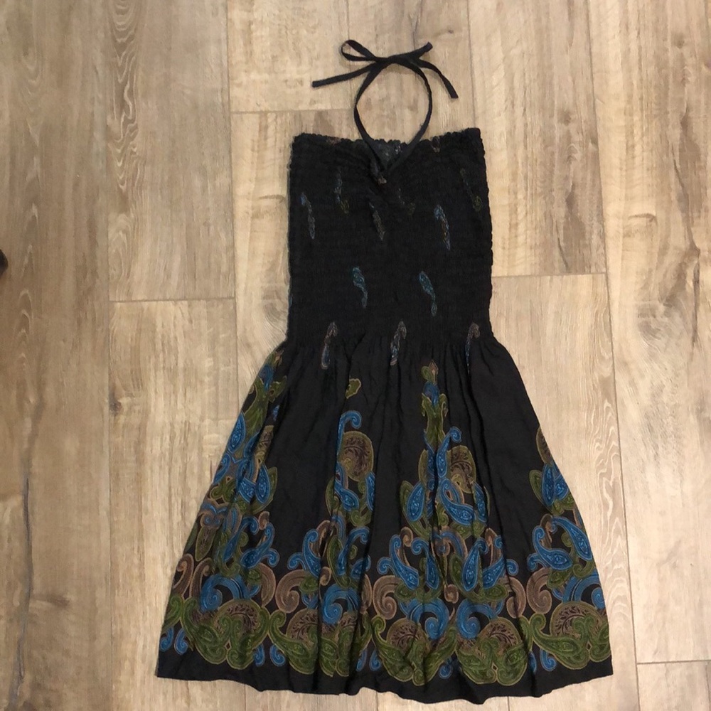 NWOT - ISLAND PLANET Halter Tie Mini Dress - Made in Indonesia